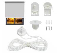 Kit de réparation pour store enrouleur de 25 mm avec chaîne à perles de 3 m pour tringles à rideaux et supports de stores enrouleurs