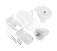 Kit de Réparation pour Stores Enrouleurs, Contrôleur Tête Métal Blanc | ABS et Fer, Montage Mural Plafond, Compatibilité Large Supports et Stores Vénitiens
