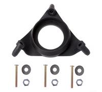 Kit de réparation triangulaire pour réservoir de toilettes - Joint en caoutchouc noir - Boulons et rondelles - Installation facile - S'adapte à la plupart des toilettes standard - Joint durable pour
