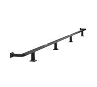 Kit De Repose-pieds Barre Pour Maison Commerciale, Tube Carré En Acier Inoxydable 304, Finition Satinée, Plat Sous Le Comptoir, Montage Robuste(Black,3.6M/11.81FT)