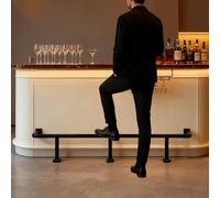 Kit de repose-pieds de barre, repose-pieds à tuyau carré for comptoir de bar for îlot de cuisine (intérieur/extérieur)(Black,140cm/4.6ft)