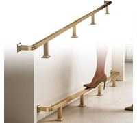 Kit de repose-pieds de barre, repose-pieds à tuyau carré for comptoir de bar for îlot de cuisine (intérieur/extérieur)(Gold a,180cm/5.9ft)
