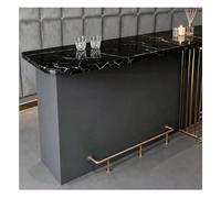 Kit De Repose-pieds Pour Bar 1,8/2,5/5/6/7/8 M, Usage Professionnel Acier Finition Mate Supports De Repose-pieds Pour Bar Montage Sous Le Comptoir Pour Sièges D'îlot(Gold-b,120cm)