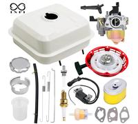 Kit de réservoir de carburant moteur tout-en-un pour moteurs Honda GX Series & Predator, comprend carburateur, démarreur, bougies d'allumage, bobine d'allumage 12pcs