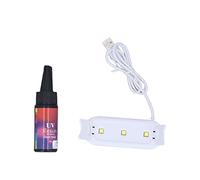 Kit de résine UV, lampe à polymérisation, ensemble de colle UV 25g, résine époxy à durcissement rapide pour la fabrication de bijoux, coques de téléphone, fabrication artisanale (Étiquette rouge)