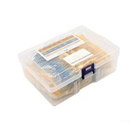 Kit de résistances à film métallique 1300 pièces 1Ω-3 MΩ ± 1 % de tolérance | 130 valeurs différentes, 10 pièces par type, total 1300 pièces, plage 1Ω à 3MΩ, idéal pour les expériences