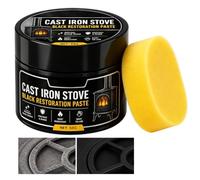 Kit de restauration en fonte - 50 g - Entretien résistant à la chaleur | Rénovateur de verre de cheminée pour salon, cuisine, cheminée, terrasse, arrière-cour