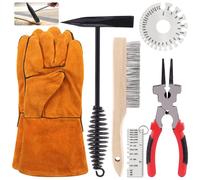 Kit de retrait de laitue, 6 pièces, comprenant : pince de 8 pouces, marteau, brosse, et gabarits en métal