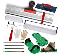 Kit de revêtement de sol comprenant 9 pièces : rouleau, chaussures à clous et raclette