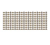 Kit de rivets en cuir de 8 mm, ensemble de rivets décoratifs en forme de champignon avec 100 vis et écrous, goujons métalliques tubulaires en alliage dur électroplaqué pour la (Bronze)