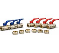 Kit de robinets à boisseau sphérique Danfoss 3/4 3xDVGW, 4xchauffage, 1 pièce