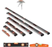 Kit de robinets de nivellement (6 pièces) – Robinets magnétiques avec niveaux à bulle pour angles de 45°, 90° et 180° – Outil en alliage d'aluminium avec échelles SAE et métriques