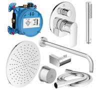 Kit de robinetterie Connect Air, chromé, modèle S, ensemble complet pour salle de bain/douche