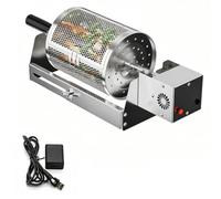 Kit de Rôtisserie Familial 360°, Panier de Barbecue Rotatif | Cage De Barbecue Électrique pour Gril, Viande, Légumes, Grains De Café, BBQ Portable(BBQ Cage set,USB)