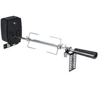 Kit de rôtissoire, moteur électrique, 2 broches, argent