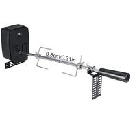 Kit de rôtissoire, moteur électrique, fourches réglables, argent