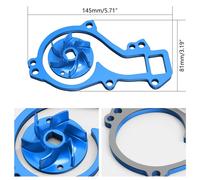 Kit de rotor de pompe à eau haute performance - Modèle 13410147 - Aluminium usiné - Compatible avec : Husqvarna 701, KTM 690 Duke, Enduro, SMC, GasGas 700 SM/ES - Couleur : Bleu