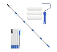 Kit De Rouleau À Peinture Outils Lisses Réglables Avec Perche D'Extension | Rouleau de Peinture pour Plafond Pour Murs Maison Foyer Intérieur Plafonds Pièce Sol Porte Terrasse Meubles Placard