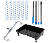 Kit de rouleau de 45 cm, en microfibre, avec bac à peinture