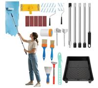 Kit de rouleau de peinture comprenant des rallonges, un bac à peinture, des rouleaux, petite taille