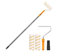 Kit de rouleau de peinture - Tige télescopique de 120 cm avec 2 rechanges de brosse
