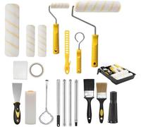 Kit de rouleau pour peinture - Matériel de peinture - Pour peindre les murs - Téléspectacle extensible - 18 pièces - Non spécifié