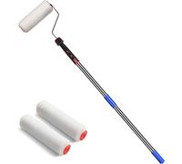 Kit de rouleau pour peinture - Rouleau pour murs - Pour peindre les murs - Téléspectacle extensible - 70-140 cm - Blanc