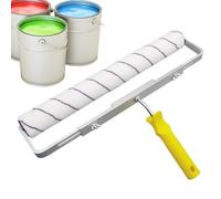 Kit de rouleaux à peinture de 18 pouces, rouleau à peinture | Kit de rouleaux à peinture pour plafond robuste pour un revêtement sans effort - Rouleau de sol large et léger en alliage d'aluminium pour