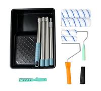 Kit de rouleaux de peinture multi-usages complet | Bac à rouleau de peinture pour clôtures, terrasses, travaux manuels, plafonds, décorations, armoires de cuisine, portes