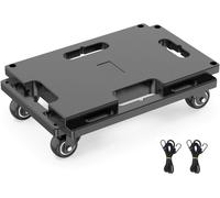 Kit de rouleaux de transport - Aide au déménagement - Déplacement de meubles - Dimensions réglables - Capacité de 200 kg - Noir
