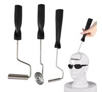 Kit de rouleaux en alliage d'aluminium et fibre de verre - Lot de 3 outils de plastification avec rouleaux à bulles et poignées ergonomiques | Outils de palette parfaits pour la résine époxy, la