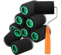 Kit de rouleaux pour peinture murale avec accessoires | 10 pièces avec outils manuels et housses de rechange pour intérieur et extérieur pour l'amélioration de la maison