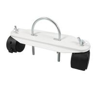 Kit de Roulettes avec Freins, pour Chauffage de Terrasse Pivotantes 360° | Support Mobile Noir en Fer, Plastique Abs, pour Patio et Tour, Stabilité Renforcée