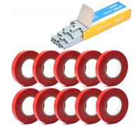 Kit de ruban adhésif robuste avec clous pour plantes de jardin, vignes, tomates et arbres fruitiers : bandes de support résistantes aux intempéries pour sécuriser la croissance sans dommage (B)