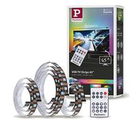 Kit de rubans LED EntertainLED USB pour téléviseur Paulmann 65 | Rétroéclairage pour téléviseur 65 pouces, changement de couleurs RGB, avec télécommande, Plug 'n' Play