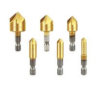 Kit de s à fraiser,Outil à queue hexagonale 90 degrés | -fraise à 5 lèvres pour réparation meubles | pour menuisiers, passionnés, , installation meubles et placards