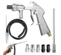 Kit de sablage à air comprimé, pistolet de sablage avec alimentation siphon de 1 m, buse de sablage en métal de calibre 5 mm à 6 mm, convient pour les appareils de sablage, les dégraissants et les