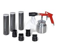 Kit de sableuse à air 3 bouteilles de sable et 4 buses incluses,Ideal for Removing Impurities in Oil, Solvent, and Water-based Mate