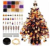 Kit de Sapin de Noël en Perles à Faire soi-même design de sapin 3D à poser décoratifskit de décoration perlée d'Halloween