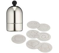 Kit de saupoudreur de cacao avec 7 modèles pour la décoration de café