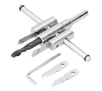 Kit de scie à découper des trous circulaires réglable, mèche à bois pour découpe ronde, scie à trou réglable avec lames à pointes en carbure, idéale pour les projets de bricolage (40-120 millimètres)