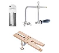 Kit de scie à métaux pour bijoutiers 3-en-1 : arc de scie, 144 lames, et outil de fixation