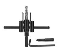 Kit de scie cloche réglable en acier allié, outil de coupe rond de précision pour panneaux en bois et en plastique, projets de bricolage, construction durable de qualité (30-120mm)
