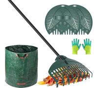 Kit de sécateurs avec lame double lumineuse, 160 cm, gants et pince de jardinage - pour l'entretien de la pelouse et l'aspiration des feuilles