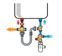 Kit de sécurité chauffe-eau - Caleffi - KMIXVE - Groupe de sécurité - Raccordement 3/4"" - Matériau laiton