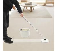 Kit de serpillère avec seau Clean Spin Mop 360 ° Spin Mop pour nettoyage des sols avec 5 serpillères pour la maison et la cuisine, bois dur, stratifié, carrelage