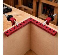 Kit de serrage à angle droit à 90 degrés, 1 équerre de serrage + 2 pinces, outil de positionnement d'angle pour cadres photo, boîtes, tiroirs et armoire 160 mm / 6.3in