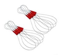 Kit de serrage de fils d'électricien pour traction de câble avec ressort en acier et nylon Rouge/argenté 24 cm Taille (10 pièces)