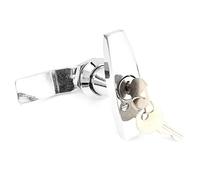 Kit de Serrure à poignée en T Argent, Noir, Serrure à poignée en T Fixe à la boîte à Outils arrière Serrure de Porte de Garage(Argent) poignée verrou Porte poignée verrou Porte poignée de Garage+poig