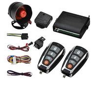 Kit de serrure centrale universelle S2 avec capteur de choc, boîte de commande et 2 télécommandes de rechange pour verrouillage centralisé de portière de voiture
